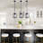 1-Light Dimmable Black Cage Single Pendant Light