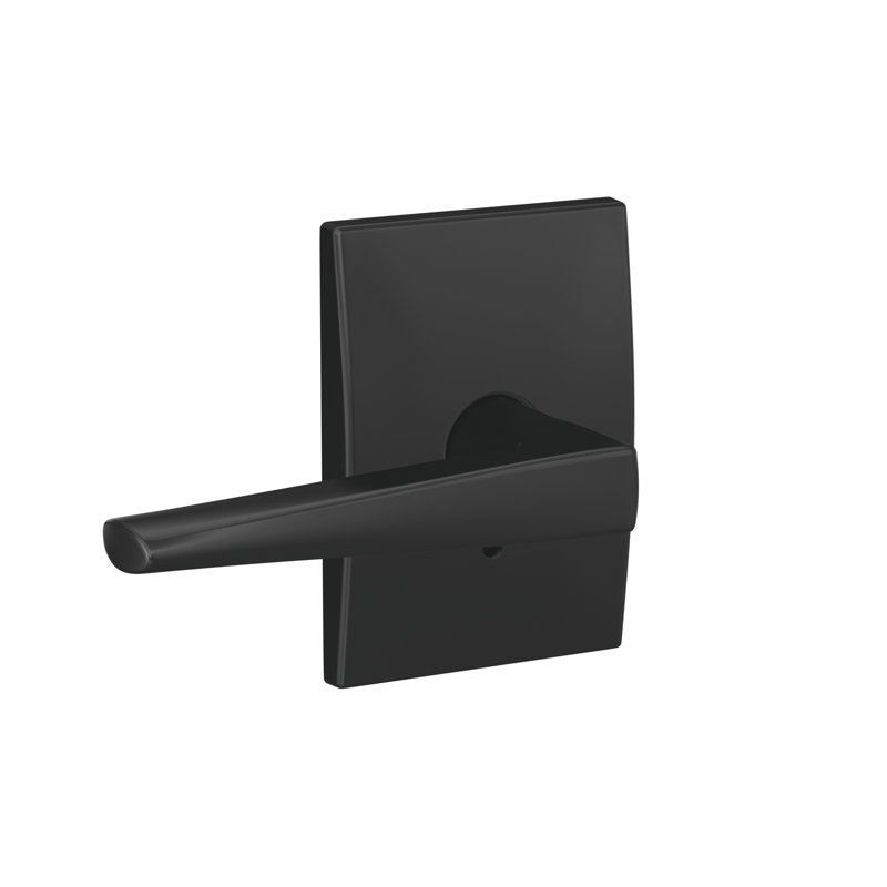 Eller Non-Turning Lever with Century Trim, Matte Black