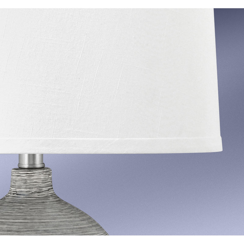 Lampe de table en céramique 28 po Monza, Gris