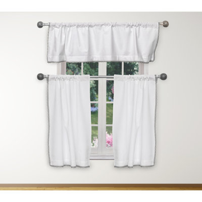 Astudillo Cotton Tailored Kitchen Curtain