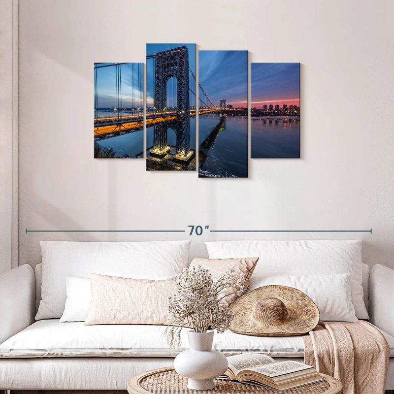 Lilie George Washington Bridge Daybreak, 27" H x 43" W