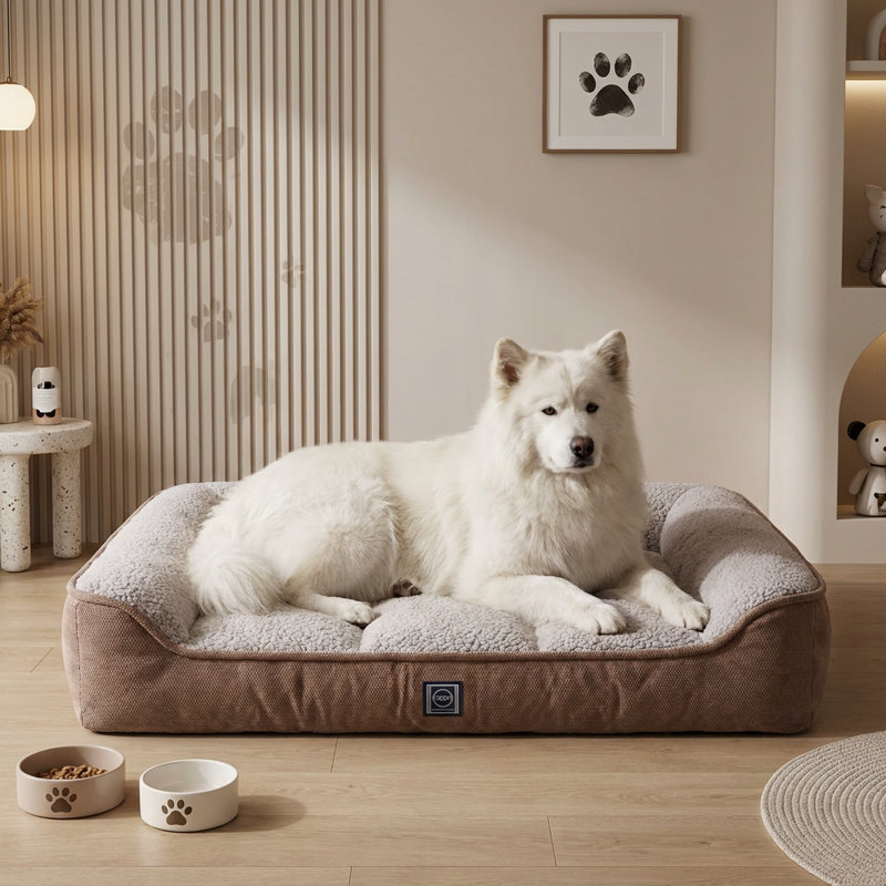 Lit pour chien LuxePaws, 35.4" W, Brown