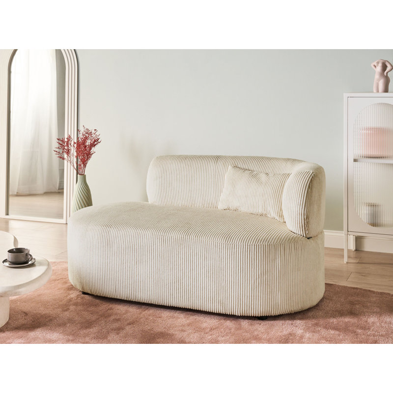 Upholstered Chaise Lounge, Light Beige