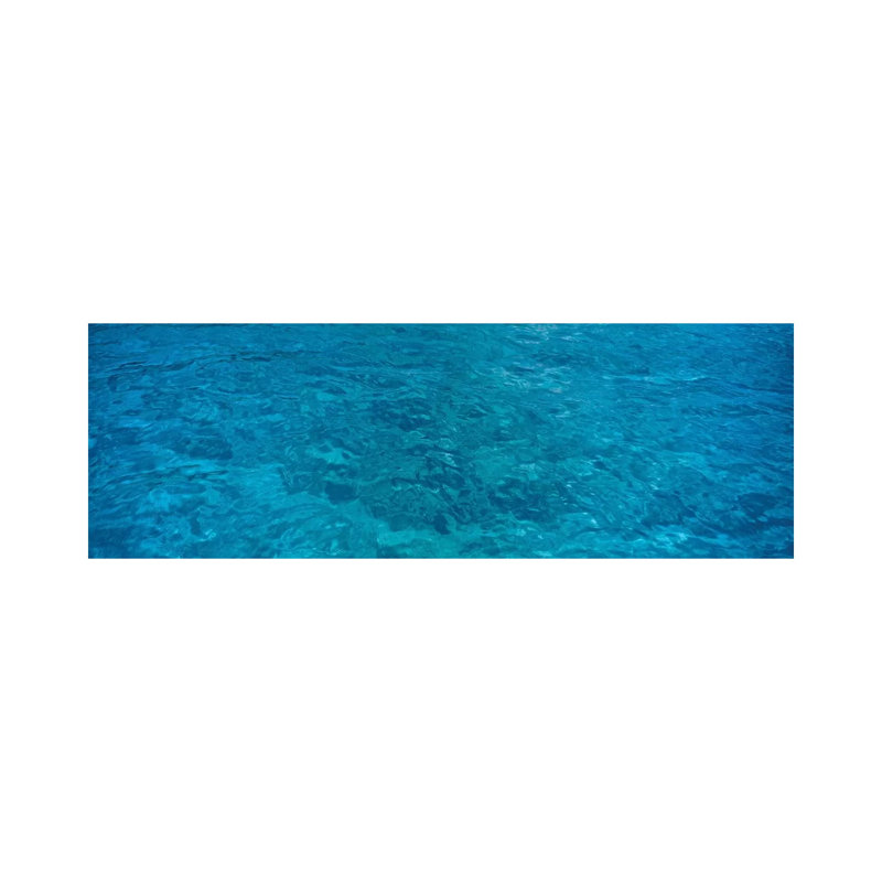 Elevated View Of Rippled Water In Caribbean Sea by Panoramic Images - Wrapped Canvas Panoramic Print