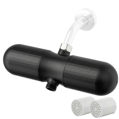 Filtre de douche Duo - Filtre de douche certifié NSF pour la réduction du chlore, noir mat
