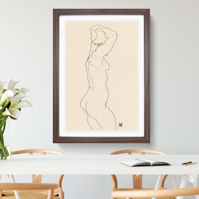 Study of a Naked Woman Vol.1 by Egon Schiele - Framed Print