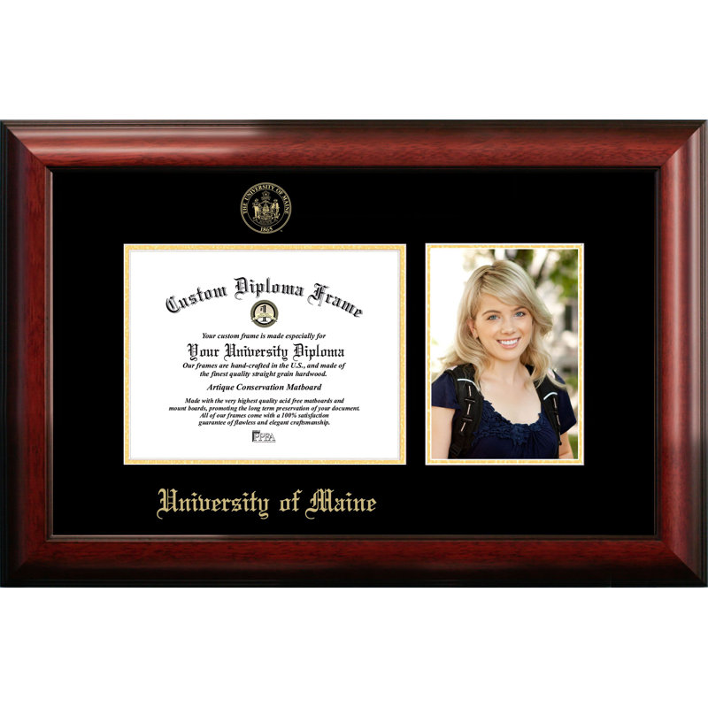 Cadre photo à diplôme en relief de l’université maine, 5 po x 7 po - 7 po x 9 po