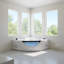 Baignoire tourbillon d'angle 59 "pour 2 personnes, baignoire à jets de luxe avec 6 jets d'hydromassage, lumières DEL de chromathérapie et système de réglage pneumatique, pompe à eau certifiée UL, égouttoir certifié UPC