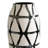 Pottery Floor Vase with Pattern Accent for Home Decor - Sculptural Tall Flower Vase for Living Room and Corner Styling - Ivory & Black-1860557445