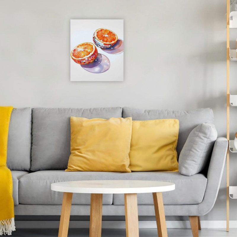 Chariot-bar tendance rétro, oranges rétro, 24 L x 20 l