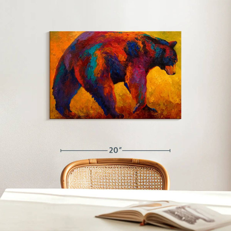 Daily Rounds Black Bear, 16" H x 24" W