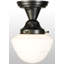 Plafonnier semi-encastré 7 po 1-light scolaire simple