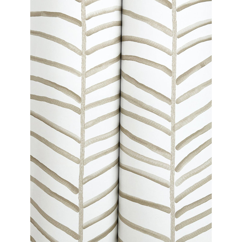 Cascade Palm Chevron Wallpaper, Dune