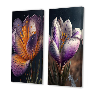 «Blooming Crocus», 2 pièces sur toile