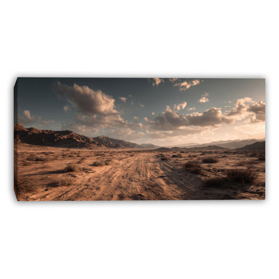 Desert Pathway Light Wrapped Canvas Wall Art