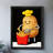Black Framed Vintage Cute potatoes for making french fries Wall Art Retro Style Framed Prints-1811281019