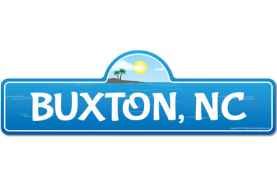 Buxton Nc Street Sign Heavy Duty Plastic 6" X 18"