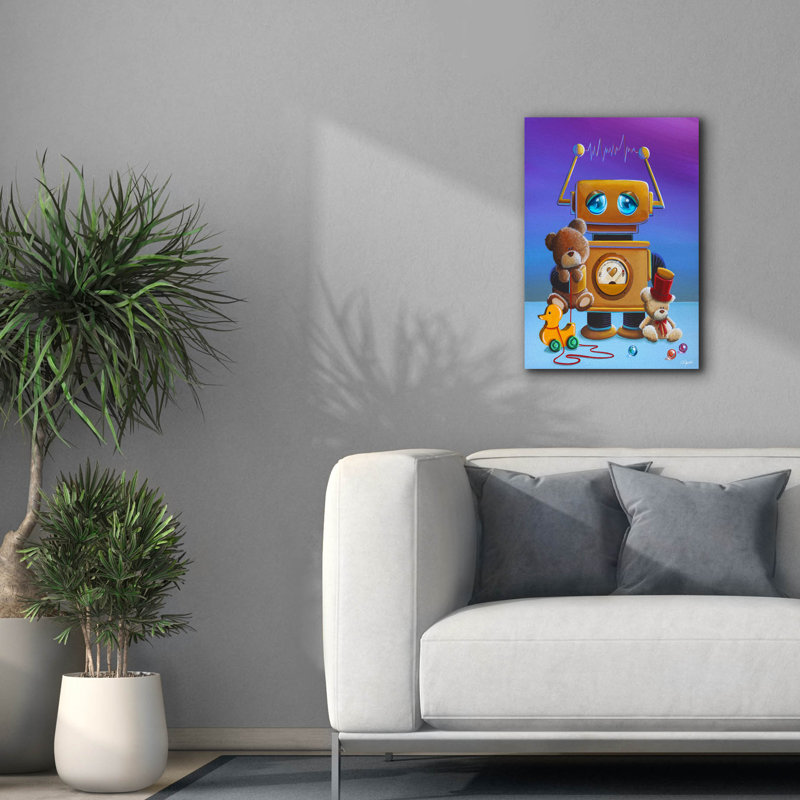 The Toy Robot' by Cindy Thornton, Canvas Wall Art, 26" H x 18" W x 0.75" D