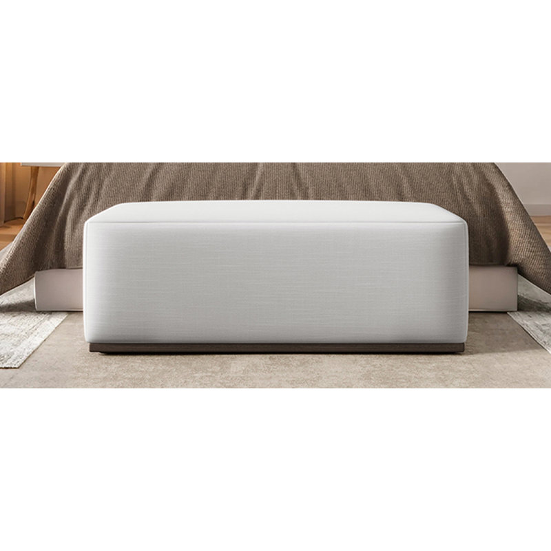 Rectangle bois blanc - tissu avec 48,21 po de profondeur, 18,28 de largeur, 18,42 de hauteur, 33,66 lb, concept de design minimaliste, expérience d'assise moelleuse, meuble stable et inébranlable, multifonctionnel,