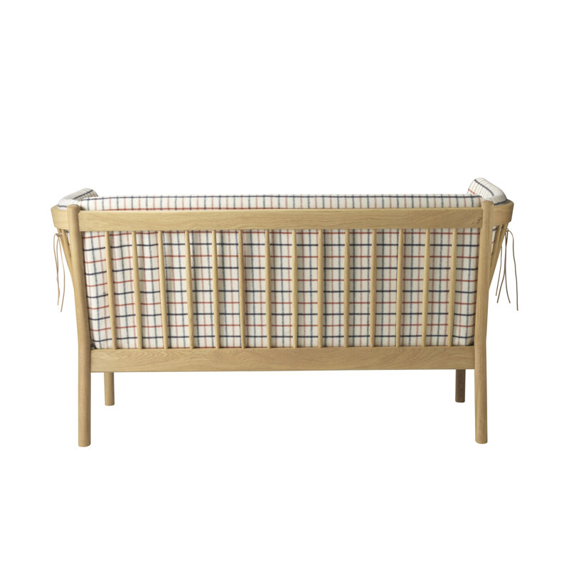 J148 Loveseat, Red Diced Plaid