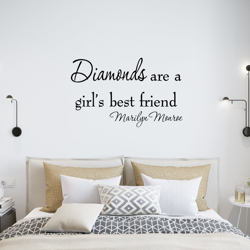 Décalcomanie murale best friends de diamants Dirleton, 18 x 30