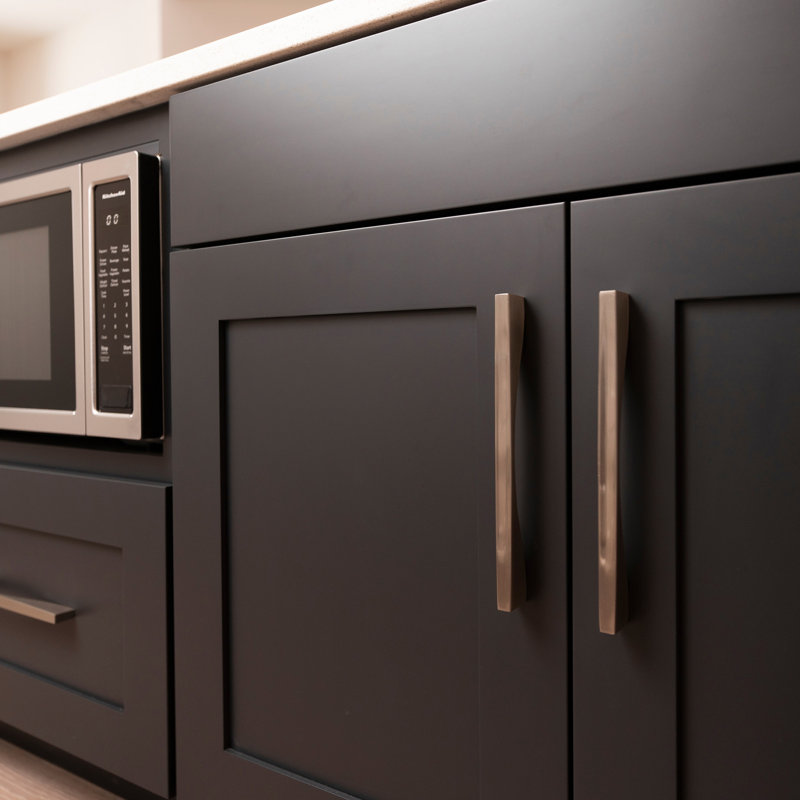 Poignée Channel Collection - Poignée d'armoire de 12 po de centre à centre en nickel satiné - Quincaillerie contemporaine pour tiroirs et armoires