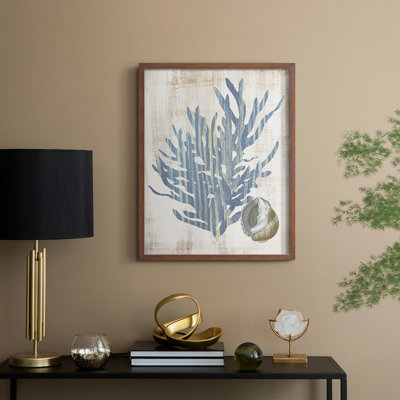 Reproduction encadrée de varech II - bois massif