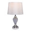 Roscommon 44cm Grey Metal Bedside Table Lamp