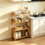 25cm W Bamboo / Rattan Shelving Unit