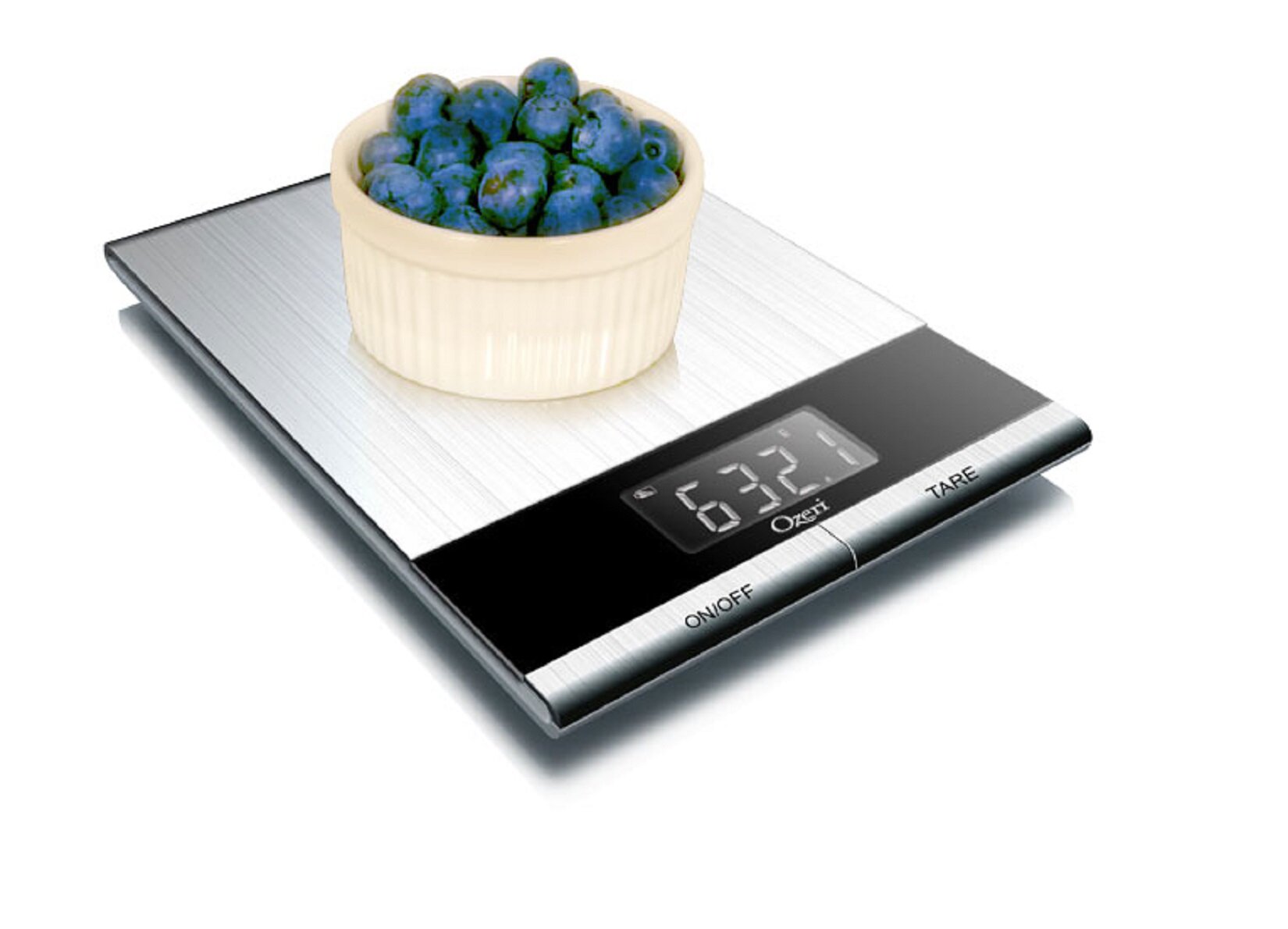 Ozeri Touch III 22 lbs (10 kg) Digital Kitchen Scale with Calorie Counter, in Tempered Glass
