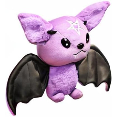 Peluche chauve-souris en peluche, poupée douillette pour enfants, cadeau d'Halloween et de Noël (mauve, 11,8 pouces)
