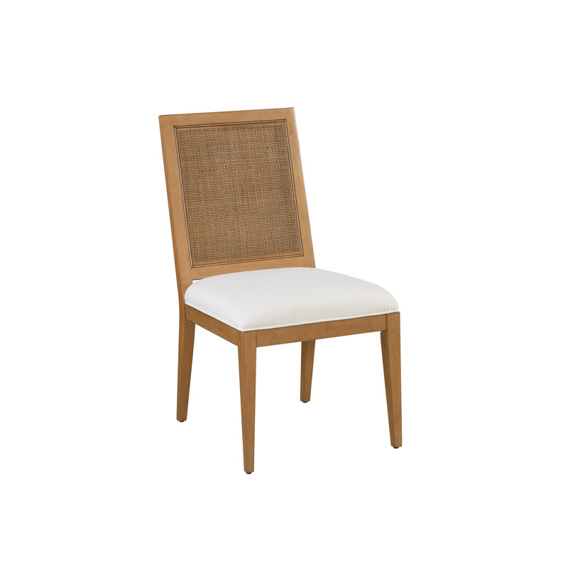 Laguna Upholstered Dining Chair, White, Brown