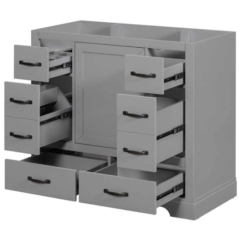 35.5 " Single Bathroom Vanity Base, Gray