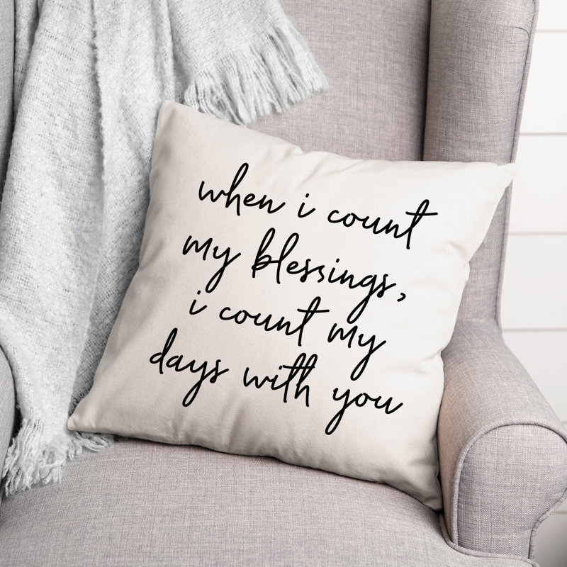Coussin décoratif "Noir et blanc" Typographie
