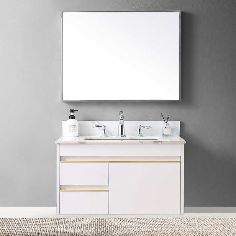 31Inch Bathroom Vanity Top, Sintered Stone, Ceramic Sink & Backsplash, Beautiful Design Elegant 31" Top In , With Sink, Fashion