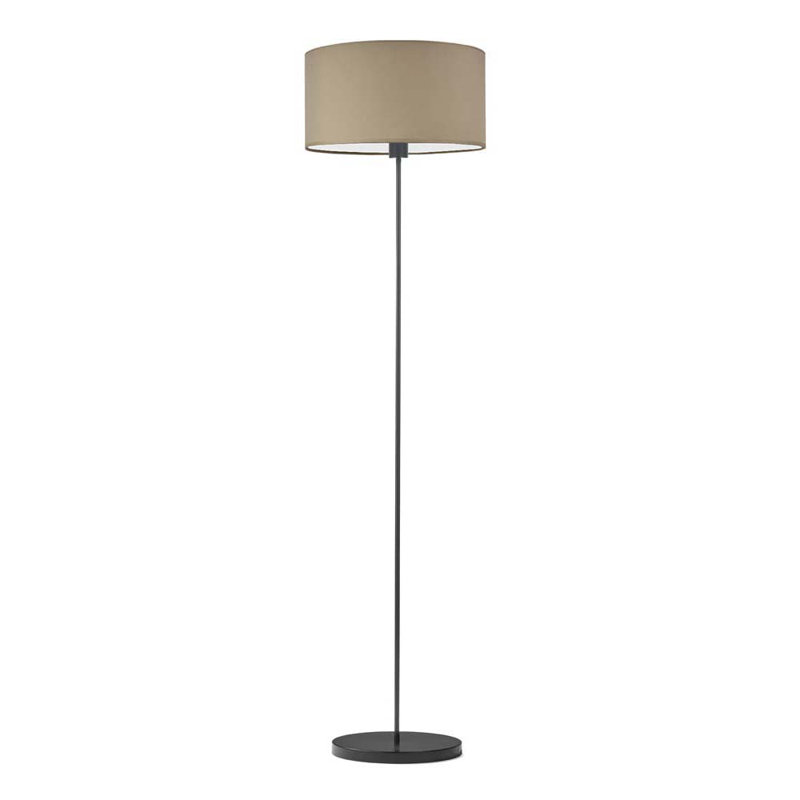 Askel 156cm Traditional Floor Lamp, Black, Beige