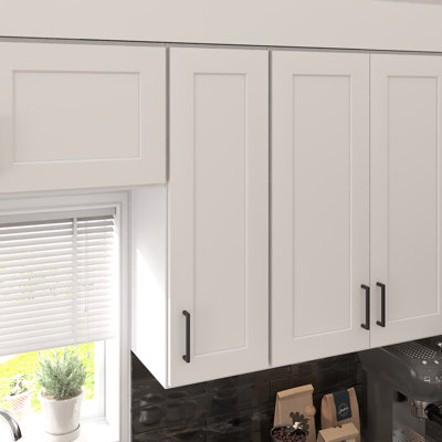 Wall Kitchen Cabinet 1-Door-2 Shelves, Ready to Assemble, 12 D x 12 W x 36 H, White