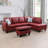 Halid Wide Sofa & Chaise with Ottoman-1589846996-1589846993