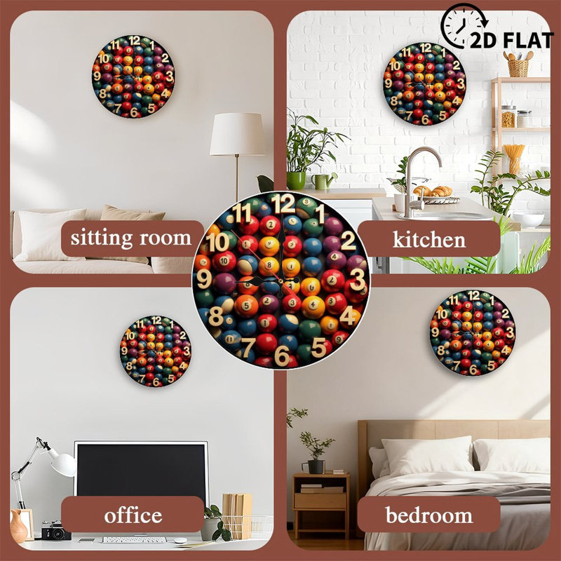 Colorful Billiard Balls with Numbered Patterns 39 pcs