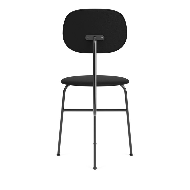 Afteroom Upholstered Dining Chair, Black Leather