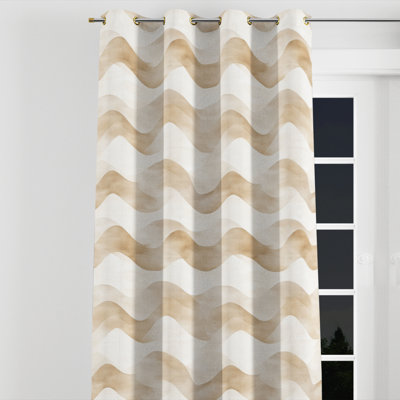 Rideaux Coastal pour chambre à coucher - Rideau à œillets rayé Azpurua - 1 panneau
