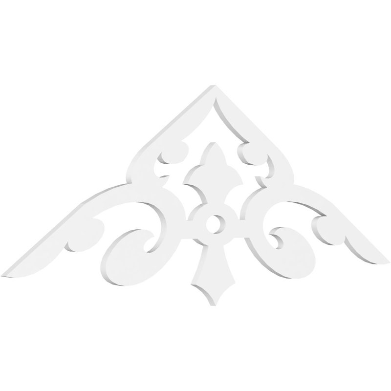Whitman Signature Urethane Gable Pediment, Primed Tan, 24"H x 72"W, 8/12