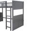 Lit simple superposé avec lit mezzanine attaché et deux tiroirs-1934328728