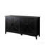 Buffet de rangement autoportant pour bureau avec 4 portes - Blanc