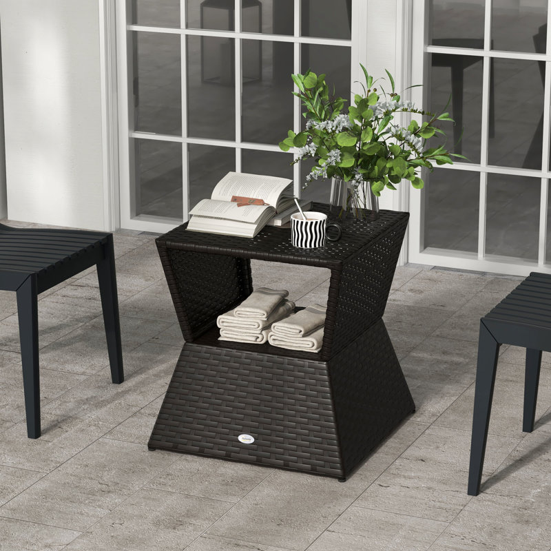 Table basse d'extérieur carrée L 21,25 po x l 21,25 po