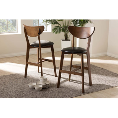 Tabouret de bar et de comptoir noir Horan (ensemble de 2)