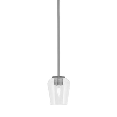 Mini-luminaire suspendu avec tige en verre Finola 5 po