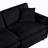Spacious Chenille Sofa, Black Upholstered Modern Loveseat For Office And Home