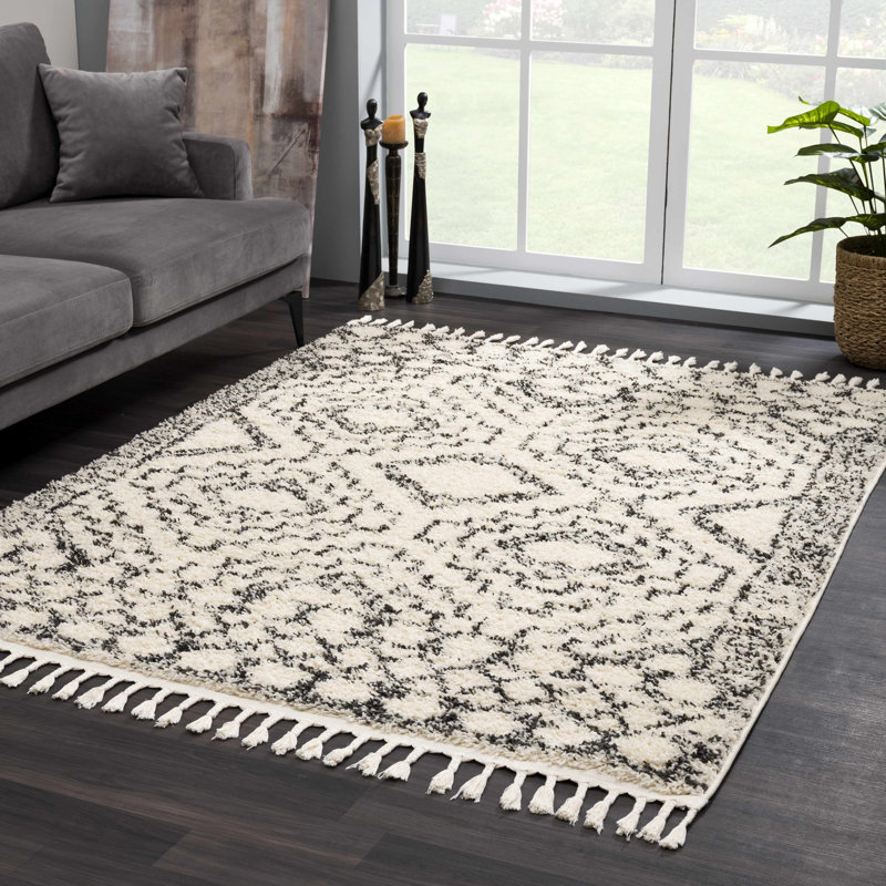 Tapis beige Throssell, Rectangle 8 pi 10 po x 12 pi