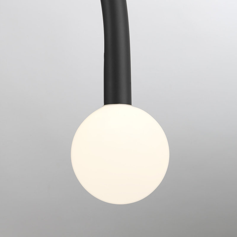 Lustre 2 lumières Rua en noir mat, Noir mat